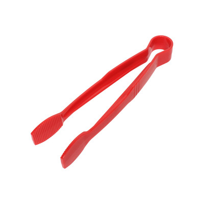 Thunder Group PLFTG012RD 12" Red Polycarbonate Flat Grip Serving Tongs