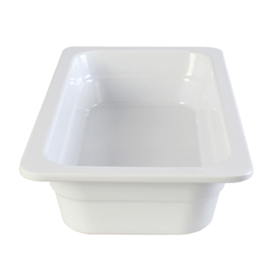 Thunder Group GN1132W 1/3 Size White Melamine Food Pan