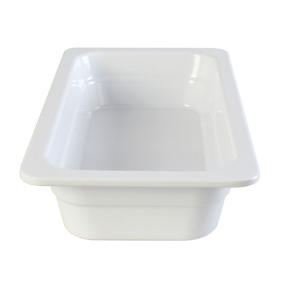 Thunder Group GN1132W 1/3 Size White Melamine Food Pan