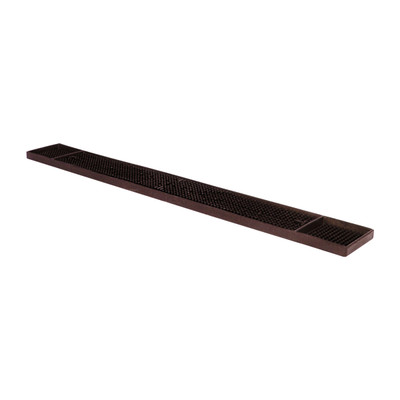 Thunder Group PLBM027R 3.25" W x 27" H Brown Plastic Non-Slip Bar Mat