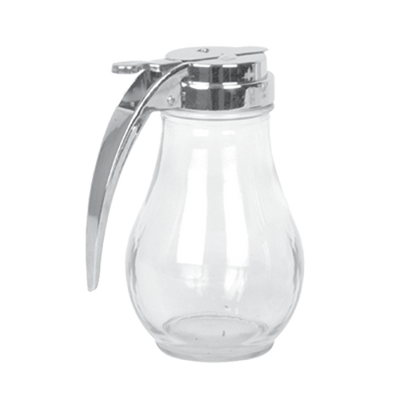Thunder Group GLTWSY014 14 Oz. Glass Open Handle Syrup Dispenser