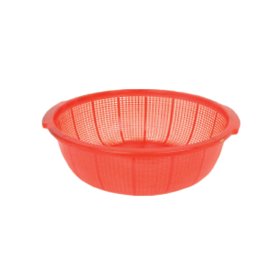 Thunder Group PLFP001 18.5" D Plastic Perforated Molded-In Handles Fish Basket
