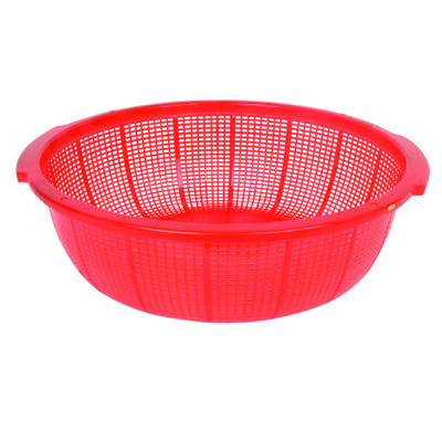 Thunder Group PLFP001 18.5" D Plastic Perforated Molded-In Handles Fish Basket