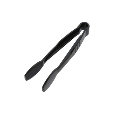 Thunder Group PLFTG006BK 6" Black Polycarbonate Flat Grip Serving Tongs