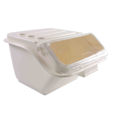 Thunder Group PLIB010S 10 Gal. White Polypropylene Shelf Ingredient Bin