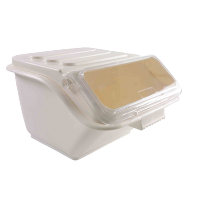 Thunder Group PLIB010S 10 Gal. White Polypropylene Shelf Ingredient Bin