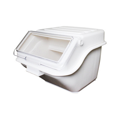 Thunder Group PLIB010S 10 Gal. White Polypropylene Shelf Ingredient Bin
