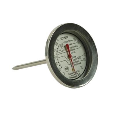 Thunder Group SLTH200 Stainless Steel Zoned Dial Display Meat Thermometer