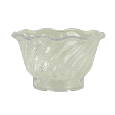 Thunder Group PLDS005C 5 Oz. Clear Plastic Swirl Tulip Shaped Dessert Dish
