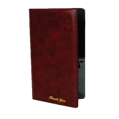 Thunder Group PCPC-1BR 5.75 " W x 9.5" H Brown Double Panel Check Presentation Holder