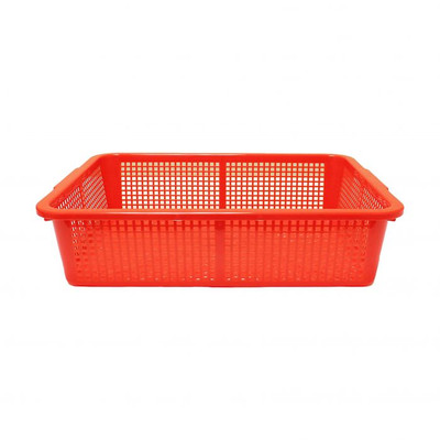 Thunder Group PLFB002 19.75" W x 15.5" D Plastic Rectangular Perforated Colander or Basket