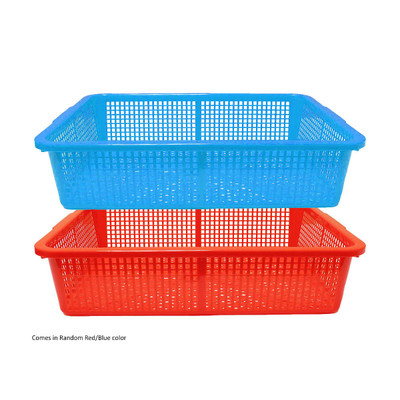 Thunder Group PLFB002 19.75" W x 15.5" D Plastic Rectangular Perforated Colander or Basket