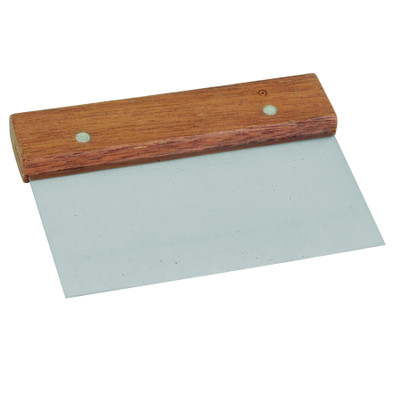 Thunder Group SLTWDS006 Stainless Steel Wood Handle Dough Scraper