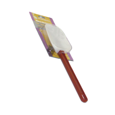 Thunder Group PLSP010SHR 10" Long Silicone Blade with Red Plastic Handle Scraper or Spoon
