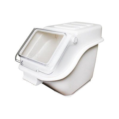 Thunder Group PLIB005S 5 Gal. White Polypropylene Shelf Ingredient Bin