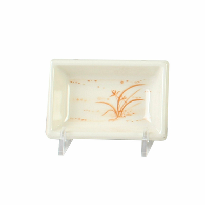 Thunder Group 1901GD 2 Oz. Gold Orchid Melamine Sauce Dish
