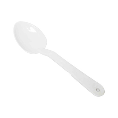 Thunder Group PLSS111WH 11" White Polycarbonate Solid Serving Spoon