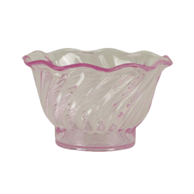 Thunder Group PLDS005P 5 Oz. Purple Plastic Swirl Tulip Shaped Dessert Dish