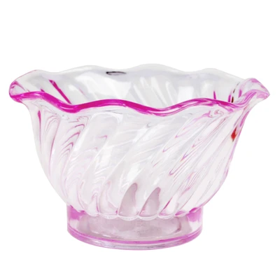 Thunder Group PLDS005P 5 Oz. Purple Plastic Swirl Tulip Shaped Dessert Dish