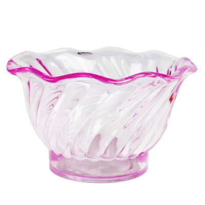 Thunder Group PLDS005P 5 Oz. Purple Plastic Swirl Tulip Shaped Dessert Dish