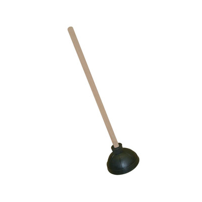 Thunder Group RYTP351A 21" Long Black Rubber Toilet Plunger