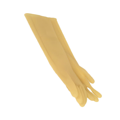 Thunder Group PLGL003 9.5" x 16" Yellow Heavy Duty Latex Extra Large Dishwashing Glove