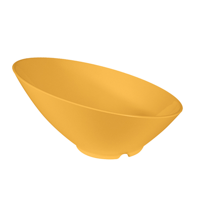 Thunder Group CR806YW 24 Oz. Yellow Angled Melamine Bowl