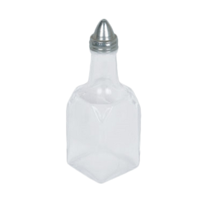 Thunder Group GLTWOC006 6 Oz. Glass Base Square Oil and Vinegar Cruet