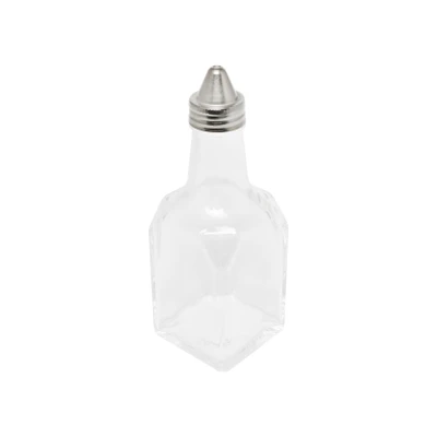 Thunder Group GLTWOC006 6 Oz. Glass Base Square Oil and Vinegar Cruet