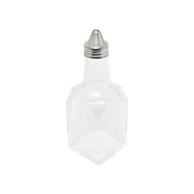 Thunder Group GLTWOC006 6 Oz. Glass Base Square Oil and Vinegar Cruet