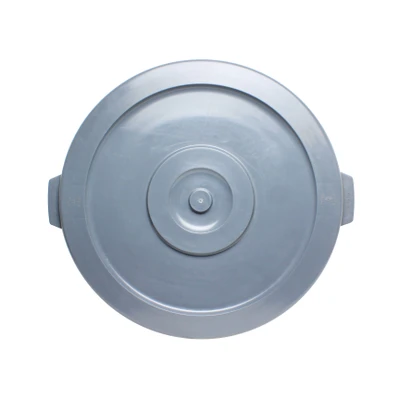 Thunder Group PLTC032GL Gray Plastic Snap-On Round Trash Can Lid for PLTC032G