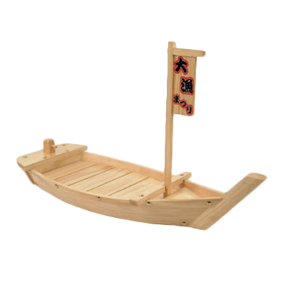 Thunder Group WOBOAT76 30" W Wood Boat Display Tray