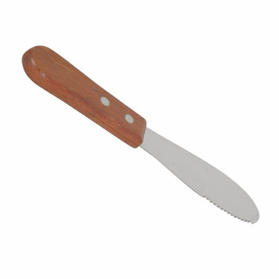 Thunder Group SLTWBS007 7.88" Stainless Steel Serrated Blade Sandwich Spreader
