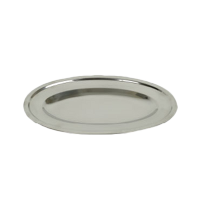 Thunder Group SLOP012 12" Stainless Steel Oval Serving Platter