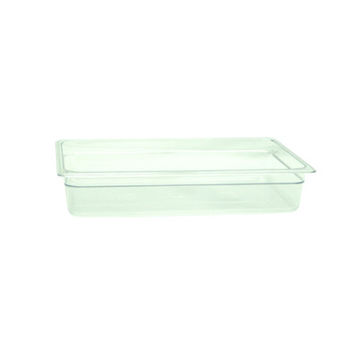 Thunder Group PLPA8004 Full Size Clear Polycarbonate 4" Deep Food Pan