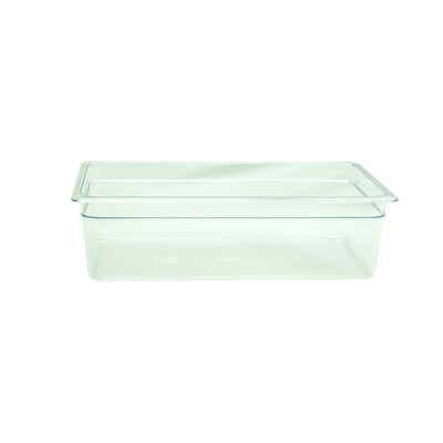 Thunder Group PLPA8006 Full Size Clear Polycarbonate 6" Deep Food Pan