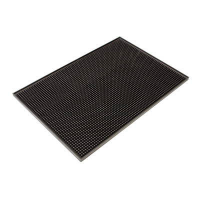 Thunder Group PLSVM1218R 12" x 18" Black Plastic Bar Service Mat