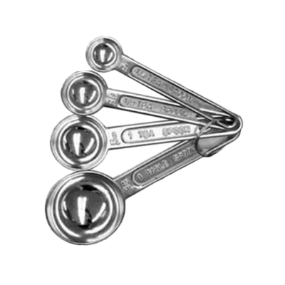 Thunder Group ALMC001 4-Set Aluminum Measuring Spoon