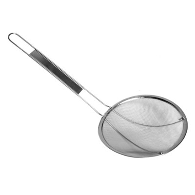 Thunder Group SLSKR65M 6.5" Dia. x 16" L Stainless Steel Medium Wire Mesh Round Skimmer