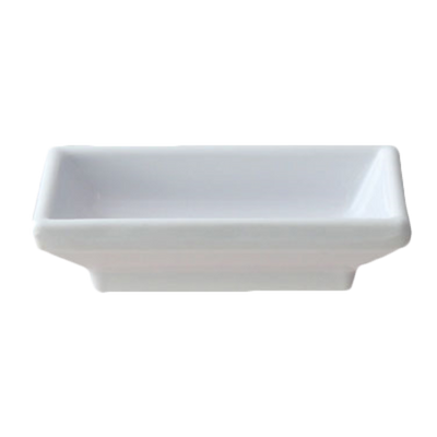 Thunder Group 19001WT 2 Oz. White Rectangular Melamine Classic Sauce Dish