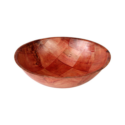 Thunder Group WDTSB010 10" Dia. Woven Wood Salad Bowl