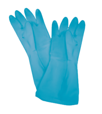 Thunder Group PLGL004BU Blue Small Textured Flock Lined Latex Gloves