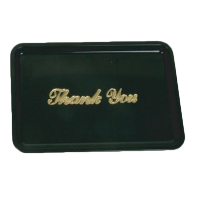 Thunder Group PLPT046BL 6.5" W Black Plastic Tip Tray