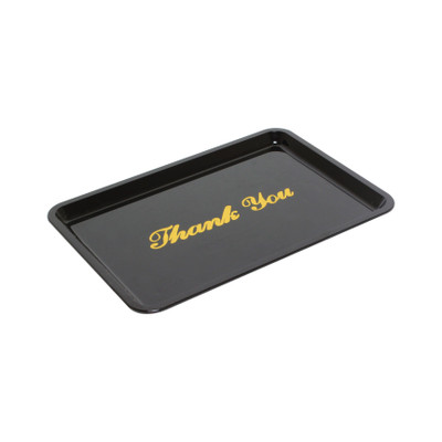 Thunder Group PLPT046BL 6.5" W Black Plastic Tip Tray
