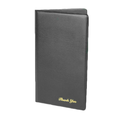 Thunder Group PCPC-1BL 5.75 " W x 9.5" H Black Double Panel Check Presentation Holder