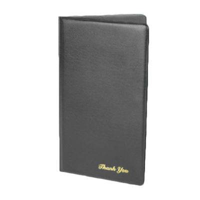 Thunder Group PCPC-1BL 5.75 " W x 9.5" H Black Double Panel Check Presentation Holder