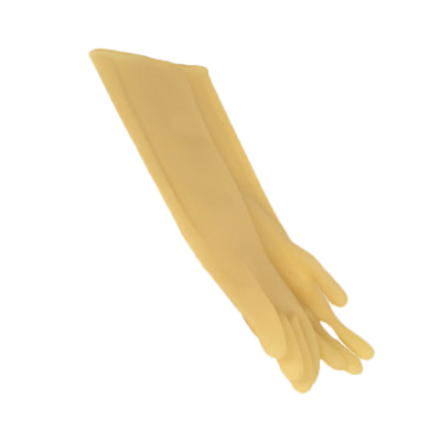 Thunder Group PLGL001 8.5" x 13" Yellow Heavy Duty Latex Regular Dishwashing Glove