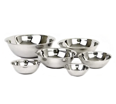 Thunder Group SLMB201 0.75 Qt. Stainless Steel 22 Ga. Flat Bottom Heavy Duty Mixing Bowl