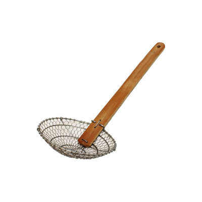 Thunder Group SLSKR106GV 17" L Galvanized Steel Round Fine Mesh Bowl Skimmer
