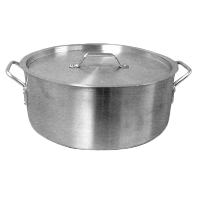 Thunder Group ALSKBP008 40 Qt. Aluminum Mirror-Finish with Cover Brazier Pot